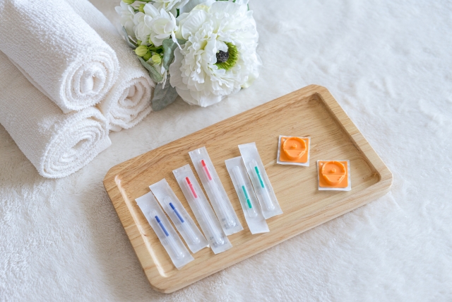 大阪市三津屋の女性専用鍼灸院での風景